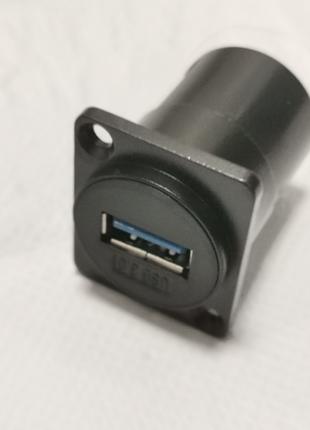 Разъем USB 3.0 Female (мама) Black