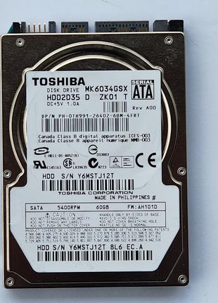 HDD Toshiba SATA 60Gb MK6034GSX HDD2D35