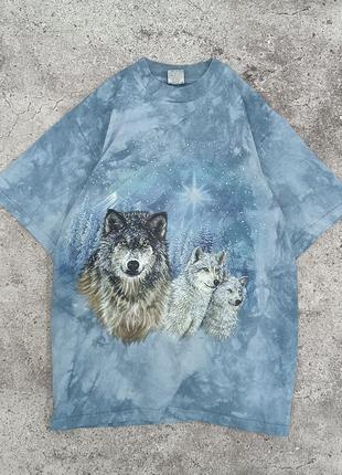 Вінтажна футболка з вовчиками