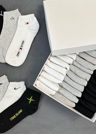 Набір чоловічих коротких шкарпеток Adidas (30шт)