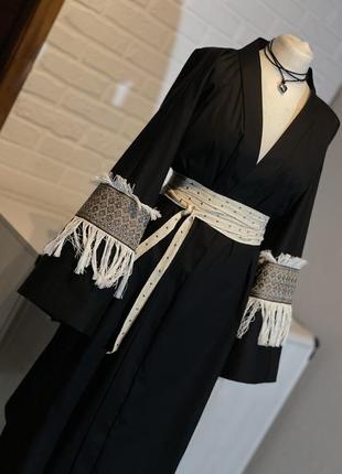 Kimono в етно стилі / довжина максі / склад : бавовна