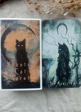 Гадальні карти таро примарного кота haunted cat tarot таро з к...