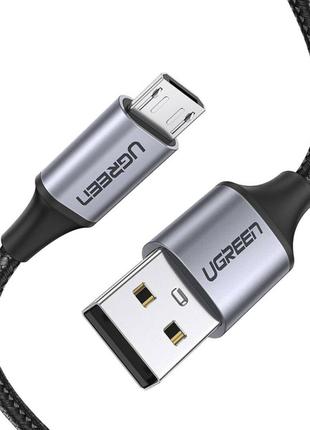 Кабель UGREEN US290 Micro USB 2.0 Cable 1M Metal/Black (UGR-60...