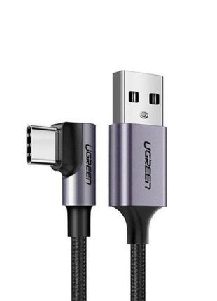 Кабель UGREEN US284 Right Angle USB-A to USB-C Cable 2m (Space...