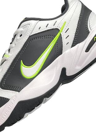 Nike air monarch iv белые с серым и зеленым