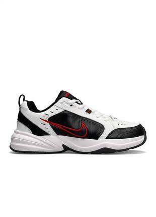 Nike air monarch iv белые с черным и красным