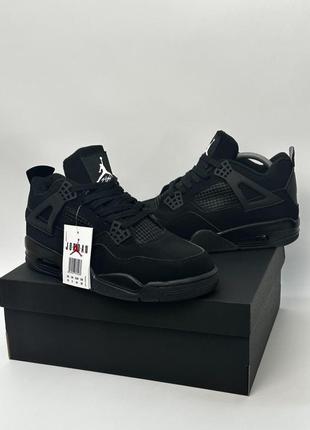 Кроссовки nike air jordan 4 retro (black mat)