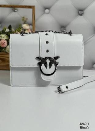 Женская качественная сумочка, стильный клатч из эко кожи белый