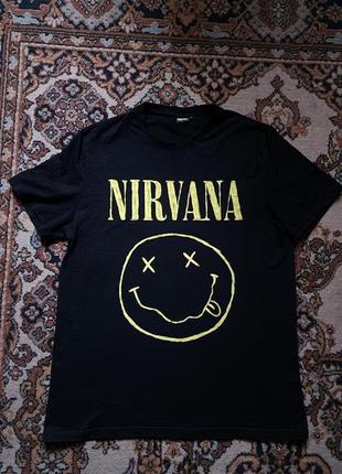 Брендовая фирменная хлопковая футболка nirvana (pepco),оригина...