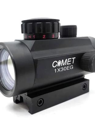 Коллиматорный прицел Comet 1x30 EG (Dot - red/green) для веден...