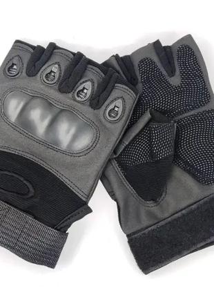 Перчатки тактические Oakley беспалые (размер L черные)