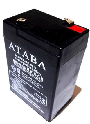 Аккумулятор ATABA 6V 6Ah, свинцово-кислотный
