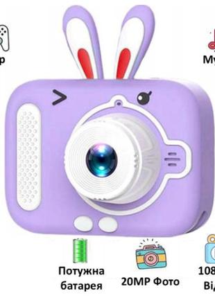 Детский фотоаппарат X900 Rabbit, purple