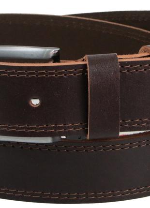 Ремень мужской кожаный под джинсы Skipper 1308-38 коричневый