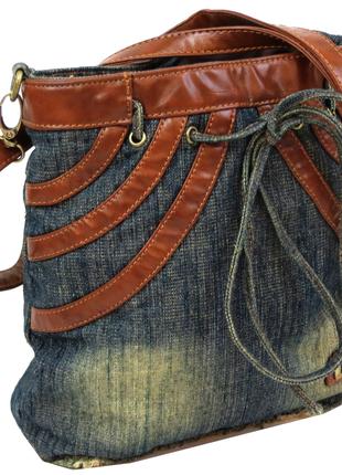 Джинсовая сумка в форме женской юбки Fashion jeans bag темно-с...