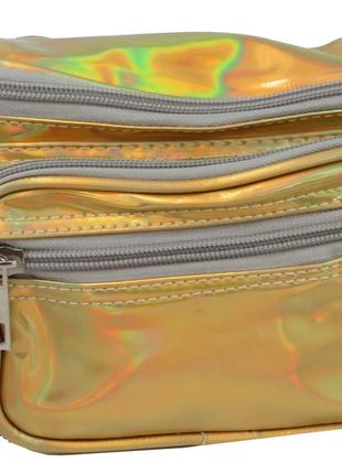 Голограмна сумка на пояс зі шкірозамінника Loren SS113 золота