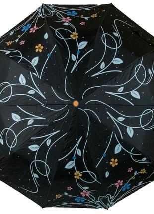 Жіноча парасолька напівавтомат Bellisimo чорна