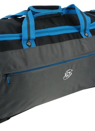 Дорожня сумка на коліщатках 42L TB275-22 чорна із синім