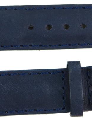 Кожаный ремешок для часов Mykhail Ikhtyar Ш24 мм темно-синий