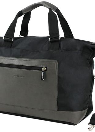 Дорожная сумка-саквояж 32 л Wallaby 2554-2 черный с серым