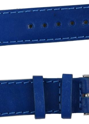 Кожаный ремешок для часов Mykhail Ikhtyar Ш20 мм синий S20-308...