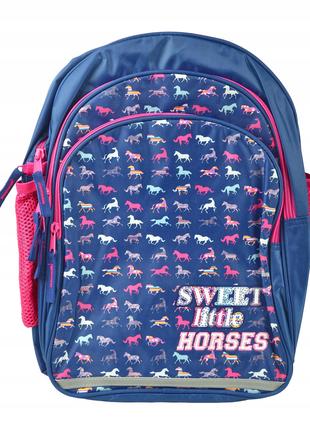 Шкільний рюкзак для дівчинки Paso Multicolour синій