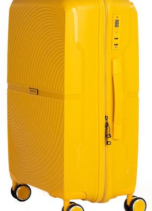 Пластиковый чемодан из поликарбоната 85L Horoso желтый
