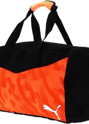 Сумка спортивная 38L Puma Indirise черная с оранжевым