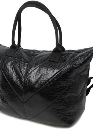 Дутая женская сумка из искусственной кожи Wallaby черная