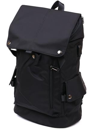 Мужской рюкзак из текстиля Vintage 20492 Черный