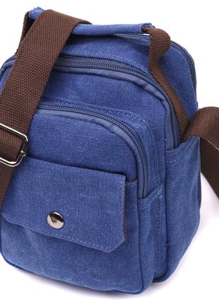 Удобная небольшая мужская сумка из плотного текстиля Vintage 2...
