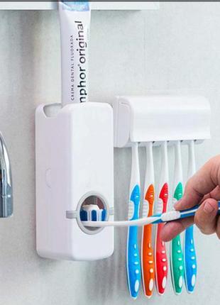 Дозатор автоматический зубной пасты Toothpaste Dispenser с дер...
