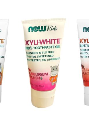 XyliWhite зубная паста-гель для детей без фторидов, Now Foods США