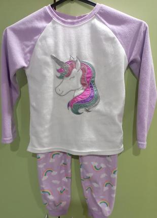 Флисовая пижама на девочку 6-7 лет