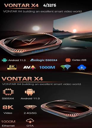 Смарт ТВ приставка Vontar X4 4/32 Amlogic S905X4