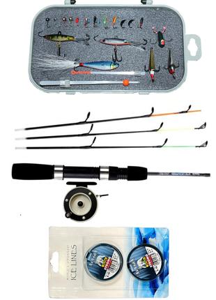 Рыболовный набор для зимней рыбалки с Вольфрамовыми мормышками №3