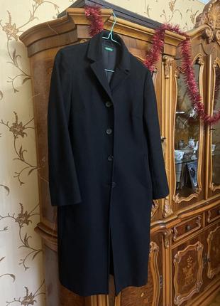 Пальто женское черное классика длинное базовое минимализм разм...