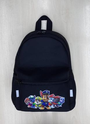 Детский дошкольный рюкзак щенячий патруль черный 30 см