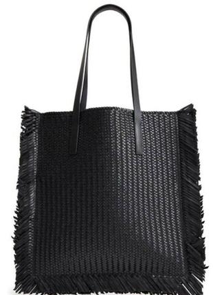 Пляжная сумка шоппер черная kamoa