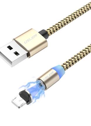 Магнитный кабель Micro USB X-Cable Круглый 360 градусов Золоти...