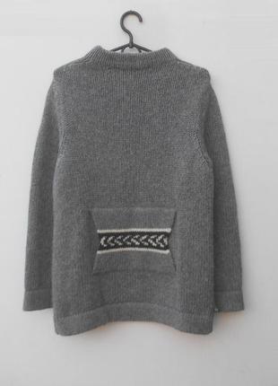 Теплый шерстяной свитер крупной вязки   шерсть  + альпака  kil...
