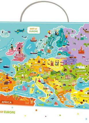 Пазлы "Карта Европы", 100 элементов