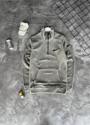 Кофта зимняя nike серая