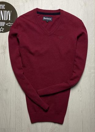 Мужской шерстяной свитер barbour, размер по факту m