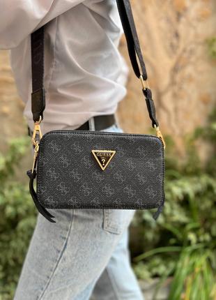 Женская сумка через плечо стильная Guess классическая, черная ...