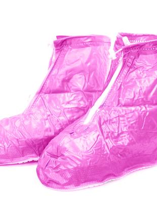 Бахилы на обувь ПВХ от воды и грязи Lesko SB-101 M 37-38 (Pink...