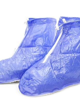 Бахилы на обувь ПВХ от воды и грязи Lesko SB-101 L 39-40 (Blue...
