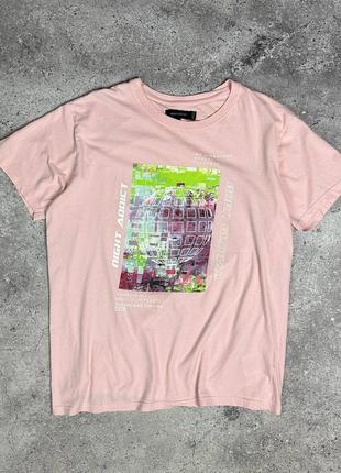 Оверсайз футболка night addict розова
