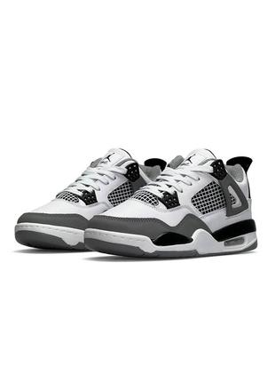 Nike air jordan 4 retro thermo белые с серым