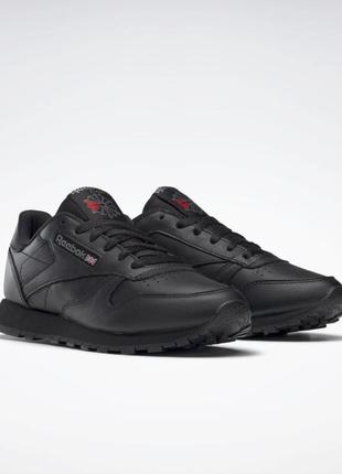 Оригінал! кросівки reebok classic leather black 3912